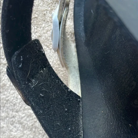 Birkenstock 42 Black/White Slide Sandal - Picture 8 of 10